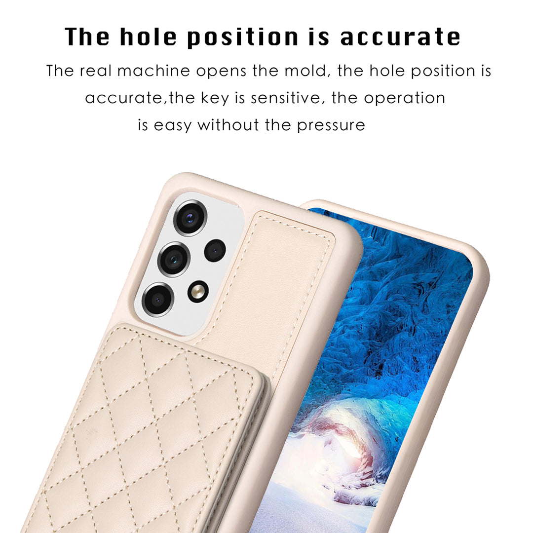 BF25 For Samsung Galaxy A53 5G Card Slots Leather Coated TPU Cover Phone Case with Kickstand BF25 For Samsung Galaxy A53 5G Card Slots Leather Coated TPU Cover Phone Case with Kickstand